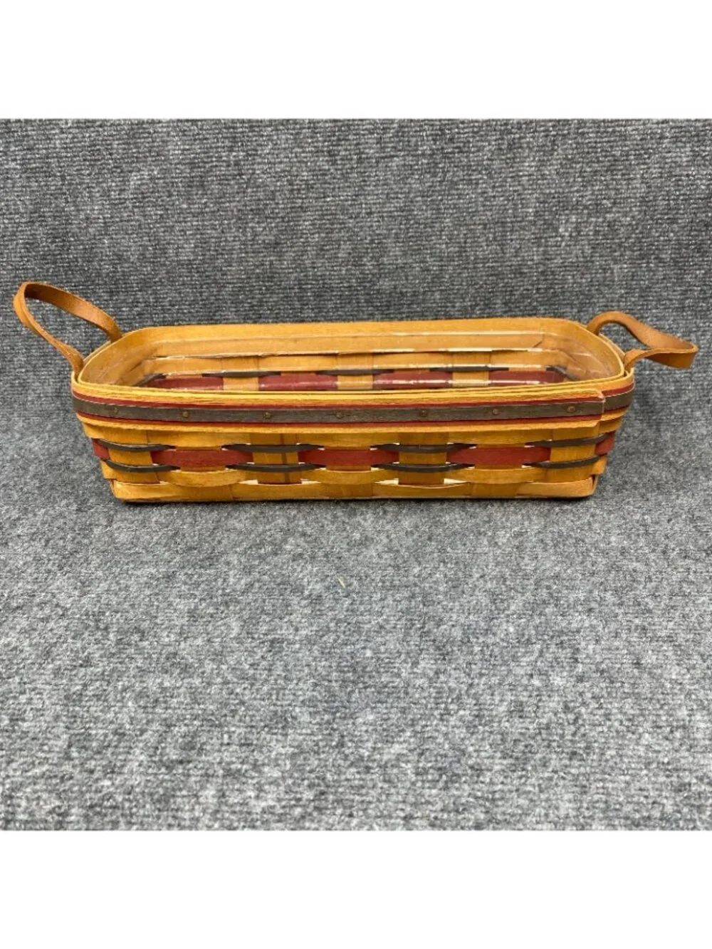 Longaberger 1993 Crisco American Baking Basket 14745 Leather Handles NOS Liner